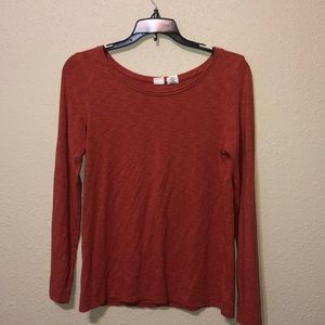 Long sleeve burnt orange shirt